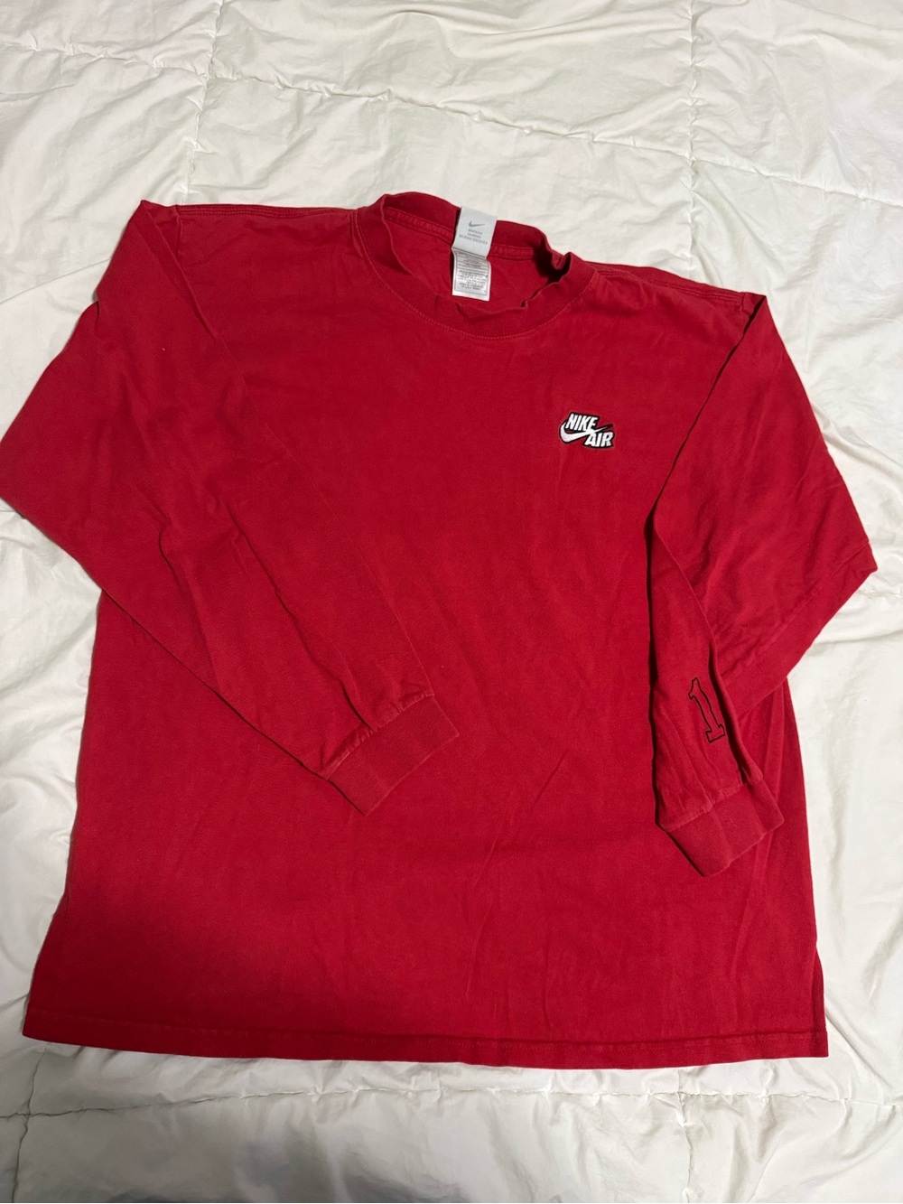 Nike Men's Long-Sleeve Crewneck Shirt - Red